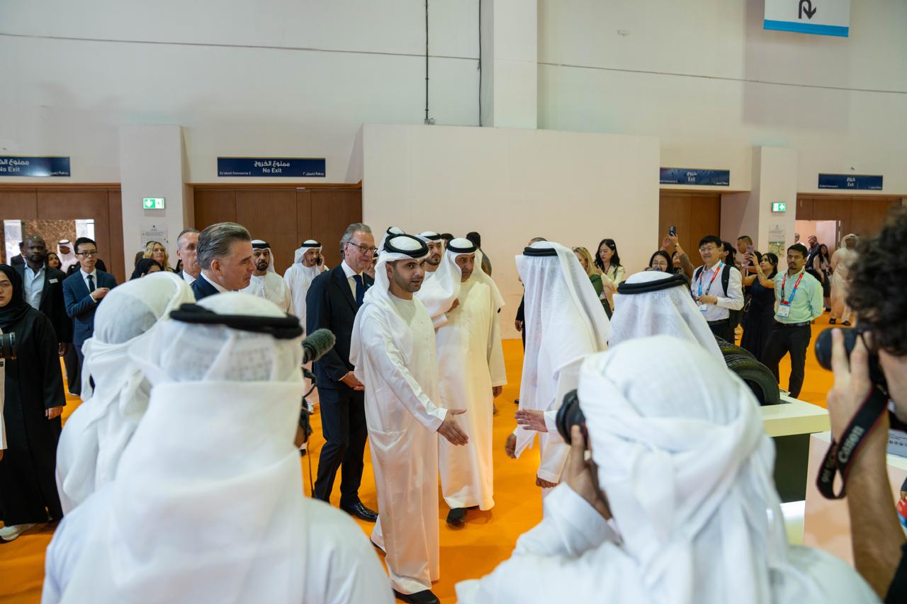 H.H. Sheikh Mansour bin Mohammed bin Rashid Al Maktoum visiting Golden Extreme at Automechanika Dubai 2025
